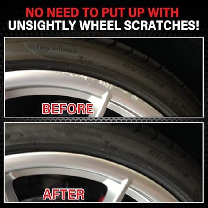 Smaphy WHEEL SCRATCH REPAIR KIT, SILVER RIM TOUCH UP PAINT, WHEEL REPAIR KIT CURB RASH WHEEL PAINT RIM PAINT PEN FOR WHEEL REPAIR, UNIVERSAL COLOR BLACK WHEEL PAINT(SILVER) - Image 3